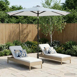 Parasol da giardino con luci LED e base 270 x 270 cm Poliestere