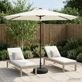 Parasol da giardino con luci LED e base 300 x 300 cm Poliestere
