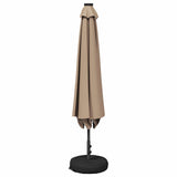 Parasol da giardino con luci LED e base 300 x 300 cm Poliestere
