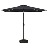 Parasol da giardino con luci LED e base 300 x 300 cm Poliestere