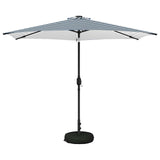 Parasol da giardino con luci LED e base 300 x 300 cm Poliestere