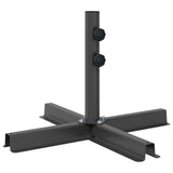 Base per Ombrello da Patio 50 x 50 cm Acciaio Nero