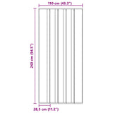 Zanzariera per porta con tenda in rete Nero 110 x 240 cm