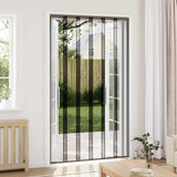 Zanzariera per porta con tenda in rete Nero 130 x 240 cm