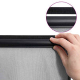 Zanzariera per porta con tenda in rete Nero 160 x 240 cm