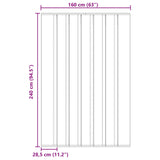 Zanzariera per porta con tenda in rete Nero 160 x 240 cm