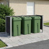 Recinzione Contenitore per Rifiuti Grigio 237 x 85 x 115 cm