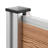 Recinzione Contenitore per Rifiuti Marrone 315 x 85 x 115 cm