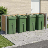 Recinzione Contenitore per Rifiuti Marrone 315 x 85 x 115 cm