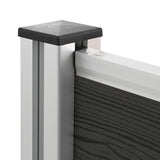 Recinzione Contenitore per Rifiuti Grigio 315 x 85 x 115 cm