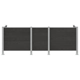 Recinzione Contenitore per Rifiuti Grigio 315 x 85 x 115 cm