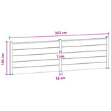 Pannello di Recinzione 2 pcs WPC e Alluminio Nero