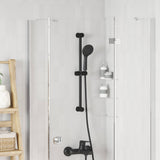 Supporto per Testa di Doccia Nero 71 cm Acciaio Inox