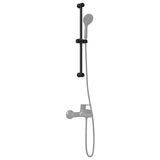 Supporto per Testa di Doccia Nero 71 cm Acciaio Inox