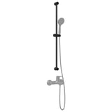 Supporto per Testa di Doccia Nero 101 cm Acciaio Inox