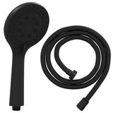 Set di doccia con soffione Nero 150 cm Acciaio Inox