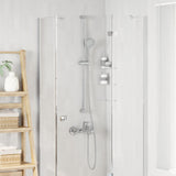 Set di Sistema Doccia Cromato 100 cm Acciaio Inox