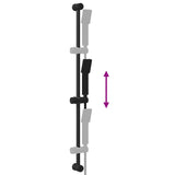 Set di Sistema Doccia Nero 100 cm Acciaio Inox