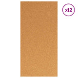 Foglio di Sughero 12 pcs 100 x 50 x 1 cm Sughero Marrone