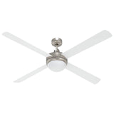 Ventilatore da soffitto con luce e telecomando  130 cm Bianco