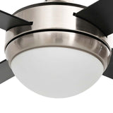 Ventilatore da soffitto con luce e telecomando  130 cm Nero