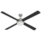 Ventilatore da soffitto con luce e telecomando  130 cm Nero