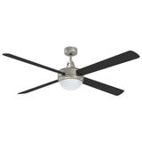 Ventilatore da soffitto con luce e telecomando  130 cm Nero