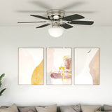 Ventilatore da soffitto con luce  82 cm Nero