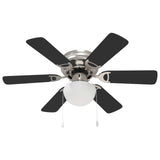 Ventilatore da soffitto con luce  82 cm Nero
