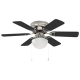 Ventilatore da soffitto con luce  82 cm Nero