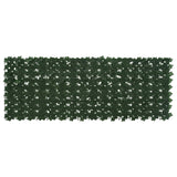 Schermo per balcone con foglie Verde Scuro 200 x 75 cm