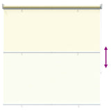 Tenda da sole a rullo con protezione UV Crema 100 x 230 cm