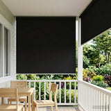 Tenda da sole a rullo con protezione UV Nero 180 x 230 cm