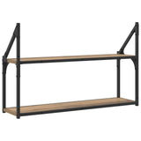 Scaffale da parete A parete Rovere artigianale 80 x 21 x 51 cm