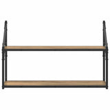 Scaffale da parete A parete Rovere artigianale 80 x 21 x 51 cm