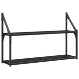 Scaffale da parete A parete Rovere nero 80 x 21 x 51 cm