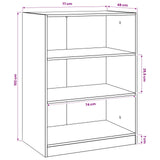 Guardaroba con lo scaffale Rovere nero 77 x 48 x 102 cm PB