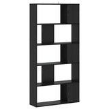 Libreria Rovere nero 80,5 x 23,5 x 162,5 cm PB