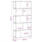 Libreria Rovere nero 80,5 x 23,5 x 162,5 cm PB