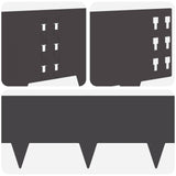 Bordura per Prato 20 pcs 100 x 25 cm Acciaio Nero