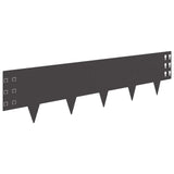 Bordura per Prato 30 pcs 100 x 25 cm Acciaio Nero