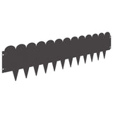 Bordura per Prato 10 pcs 103 x 25 cm Acciaio Nero