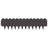 Bordura per Prato 10 pcs 103 x 25 cm Acciaio Nero
