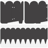 Bordura per Prato 30 pcs 103 x 25 cm Acciaio Nero
