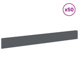 Bordura per Prato 50 pcs 100 x 12 cm Acciaio Antracite
