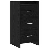 Credenza Rovere Nero 40 x 36 x 80 cm Legno ingegnerizzato