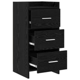 Credenza Rovere Nero 40 x 36 x 80 cm Legno ingegnerizzato