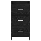 Credenza Rovere Nero 40 x 36 x 80 cm Legno ingegnerizzato