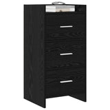 Credenza Rovere Nero 40 x 36 x 80 cm Legno ingegnerizzato