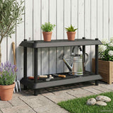 Unità di scaffalatura 2 livelli 100 x 40 x 55,5 cm PP Antracite
